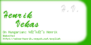 henrik vekas business card